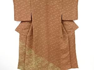 縮緬地菊梅牡丹模様付け下げ小紋着物